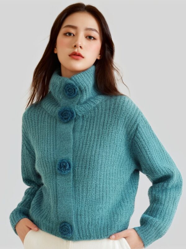 Women's Viscose Fiber Cardigan Long Sleeve Sweater Manufacturer - MOQ 100 pcs - Style 7040 Women's Viscose Fiber Cardigan Long Sleeve Sweater Manufacturer - MOQ 100 pcs - Style 7040