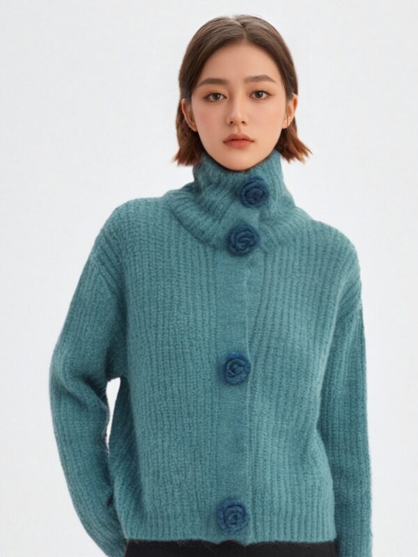 Women's Viscose Fiber Cardigan Long Sleeve Sweater Manufacturer - MOQ 100 pcs - Style 7040 Women's Viscose Fiber Cardigan Long Sleeve Sweater Manufacturer - MOQ 100 pcs - Style 7040