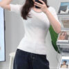 Women's Pullover Crew Neck Short Sleeve Sweater Manufacturer - MOQ 100 pcs - Style 7071 Women's Pullover Crew Neck Short Sleeve Sweater Manufacturer - MOQ 100 pcs - Style 7071