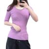 Women's Pullover Crew Neck Short Sleeve Sweater Manufacturer - MOQ 100 pcs - Style 7071 Women's Pullover Crew Neck Short Sleeve Sweater Manufacturer - MOQ 100 pcs - Style 7071
