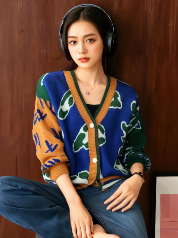 Women's Angora Goat Wool V Neck Long Sleeve Sweater Manufacturer - MOQ 100 pcs - Style 7076 Women's Angora Goat Wool V Neck Long Sleeve Sweater Manufacturer - MOQ 100 pcs - Style 7076