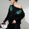 Women's Crew Neck Knitwear Manufacturer - MOQ 100 pcs - Style 7082