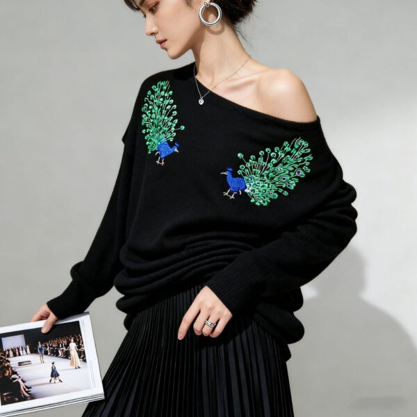 Women's Crew Neck Knitwear Manufacturer - MOQ 100 pcs - Style 7082