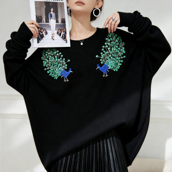 Women's Crew Neck Knitwear Manufacturer - MOQ 100 pcs - Style 7082