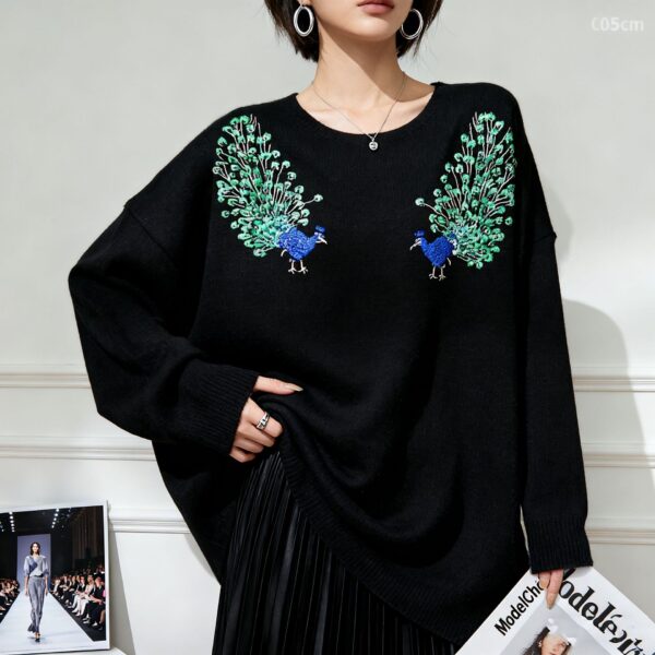Women's Crew Neck Knitwear Manufacturer - MOQ 100 pcs - Style 7082