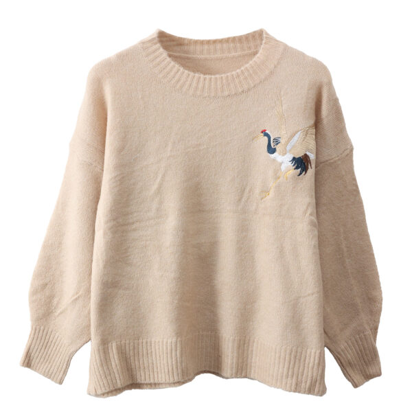 Women's Pullover Crew Neck Long Sleeve Sweater Manufacturer - MOQ 100 pcs - Style 7083
