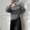 Women's Pullover Crew Neck Long Sleeve Sweater Manufacturer - MOQ 100 pcs - Style 7083