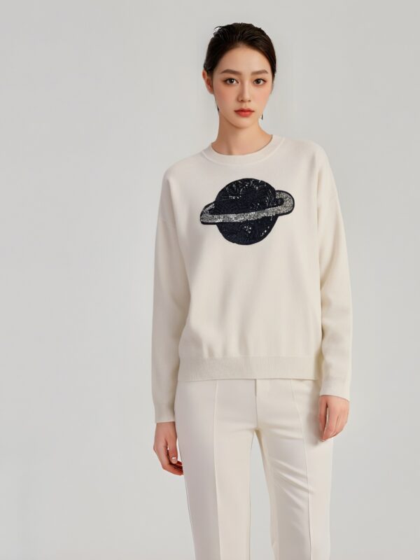 Women's Pullover Crew Neck Long Sleeve Sweater Manufacturer - MOQ 100 pcs - Style 7089