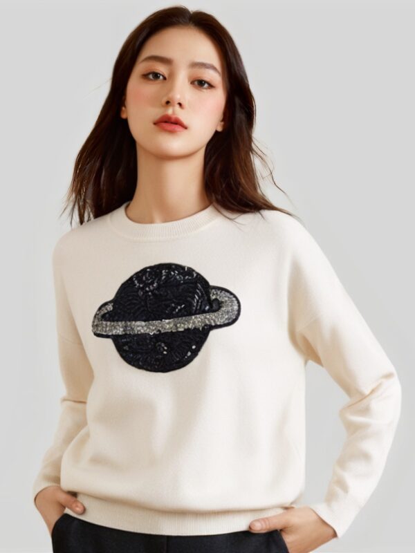 Women's Pullover Crew Neck Long Sleeve Sweater Manufacturer - MOQ 100 pcs - Style 7089