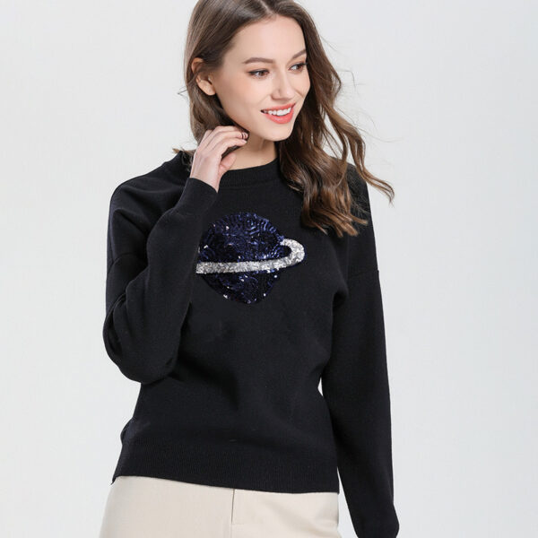Women's Pullover Crew Neck Long Sleeve Sweater Manufacturer - MOQ 100 pcs - Style 7089