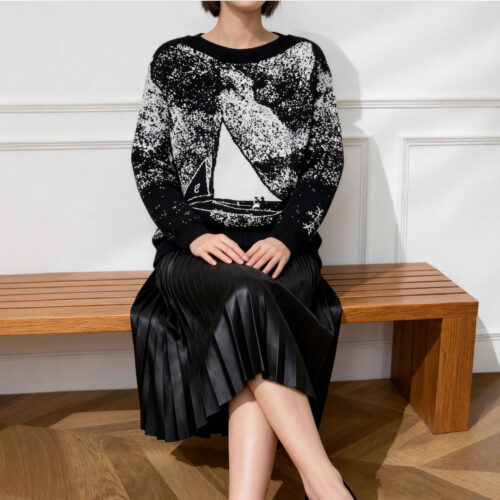 Women's Pullover Long Sleeve Sweater Manufacturer - MOQ 100 pcs - Style 7094 Women's Pullover Long Sleeve Sweater Manufacturer - MOQ 100 pcs - Style 7094