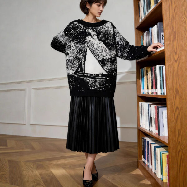 Women's Pullover Long Sleeve Sweater Manufacturer - MOQ 100 pcs - Style 7094 Women's Pullover Long Sleeve Sweater Manufacturer - MOQ 100 pcs - Style 7094