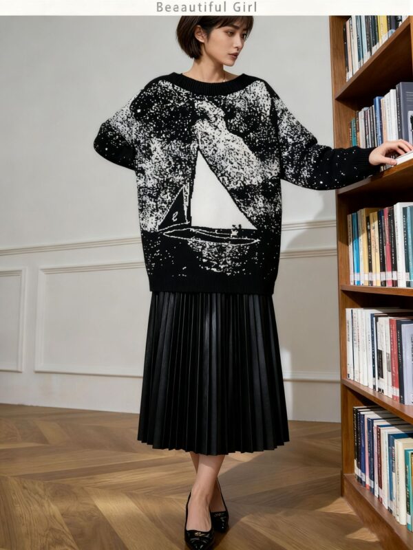 Women's Pullover Long Sleeve Sweater Manufacturer - MOQ 100 pcs - Style 7094 Women's Pullover Long Sleeve Sweater Manufacturer - MOQ 100 pcs - Style 7094