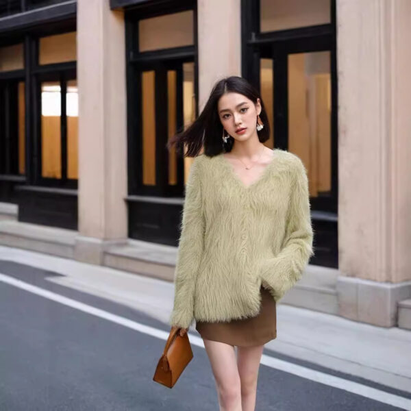Women's Cardigan V Neck Long Sleeve Sweater Manufacturer - MOQ 100 pcs - Style 7111 Women's Cardigan V Neck Long Sleeve Sweater Manufacturer - MOQ 100 pcs - Style 7111