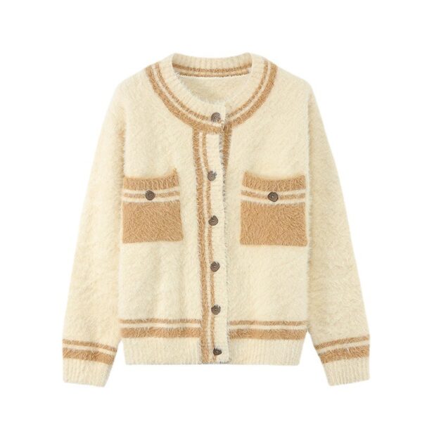 Women's Cardigan Crew Neck Long Sleeve Sweater Manufacturer - MOQ 100 pcs - Style 7115