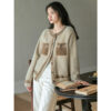 Women's Cardigan Crew Neck Long Sleeve Sweater Manufacturer - MOQ 100 pcs - Style 7115