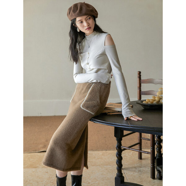Women's Cardigan Crew Neck Long Sleeve Sweater Manufacturer - MOQ 100 pcs - Style 7115