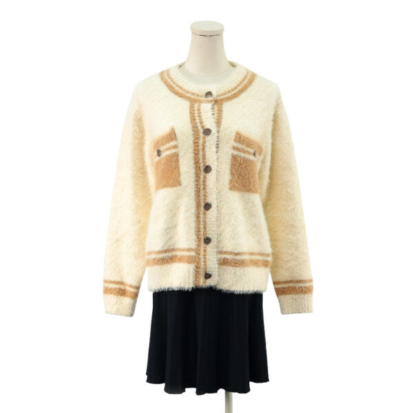 Women's Cardigan Crew Neck Long Sleeve Sweater Manufacturer - MOQ 100 pcs - Style 7115