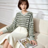 Women's Pullover Long Sleeve Sweater Manufacturer - MOQ 100 pcs - Style 7136