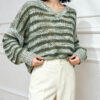 Women's Pullover Long Sleeve Sweater Manufacturer - MOQ 100 pcs - Style 7136