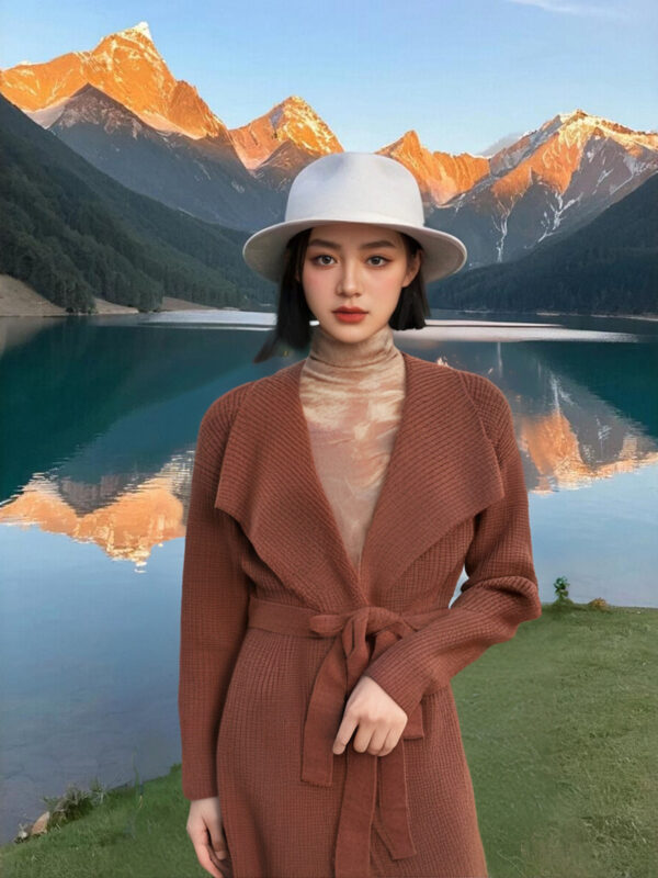 Women's Cardigan Long Sleeve Sweater Manufacturer - MOQ 100 pcs - Style 7138