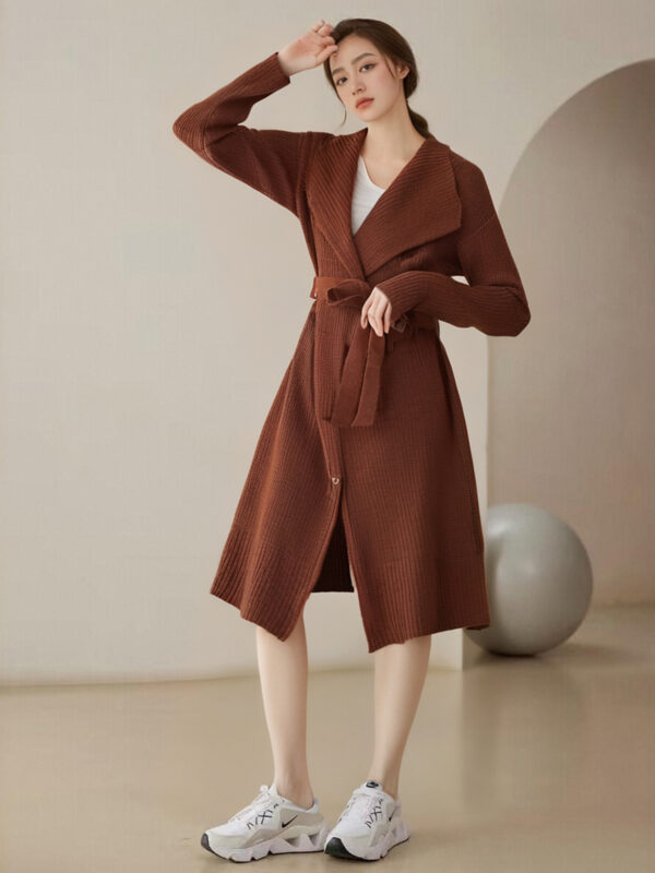 Women's Cardigan Long Sleeve Sweater Manufacturer - MOQ 100 pcs - Style 7138