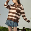 Women's Pullover Long Sleeve Sweater Manufacturer - MOQ 100 pcs - Style 7148