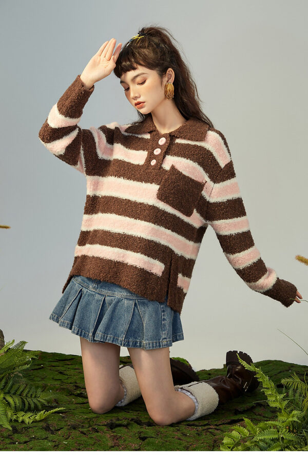 Women's Pullover Long Sleeve Sweater Manufacturer - MOQ 100 pcs - Style 7148