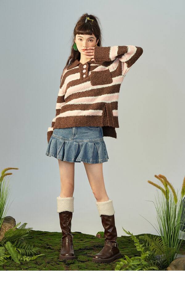 Women's Pullover Long Sleeve Sweater Manufacturer - MOQ 100 pcs - Style 7148