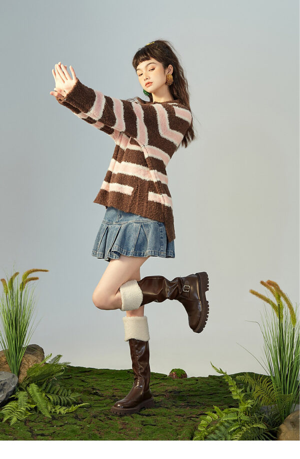 Women's Pullover Long Sleeve Sweater Manufacturer - MOQ 100 pcs - Style 7148