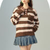 Women's Pullover Long Sleeve Sweater Manufacturer - MOQ 100 pcs - Style 7148