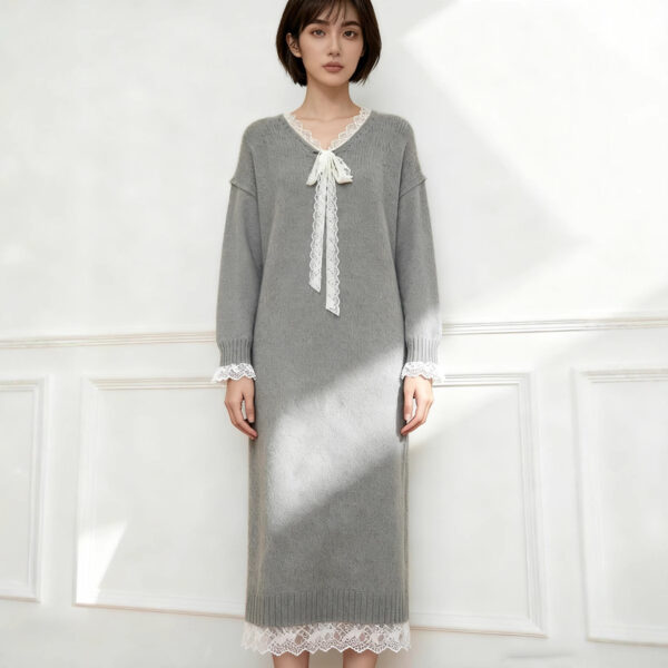Women's Pullover Long Sleeve Knitwear Manufacturer - MOQ 100 pcs - Style 7163