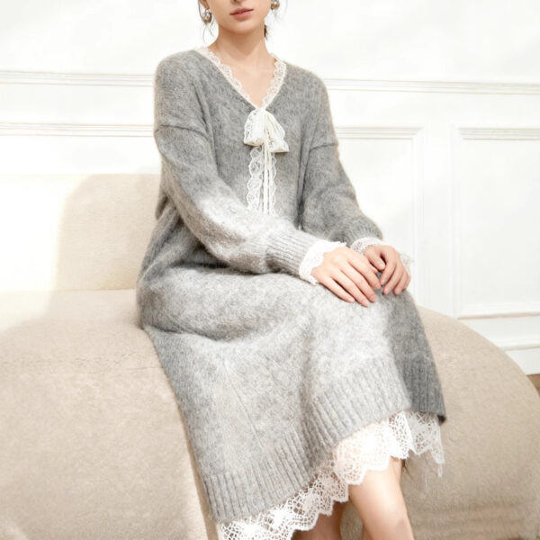 Women's Pullover Long Sleeve Knitwear Manufacturer - MOQ 100 pcs - Style 7163