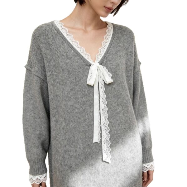 Women's Pullover Long Sleeve Knitwear Manufacturer - MOQ 100 pcs - Style 7163