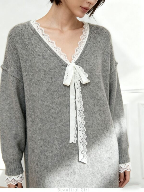 Women's Pullover Long Sleeve Knitwear Manufacturer - MOQ 100 pcs - Style 7163