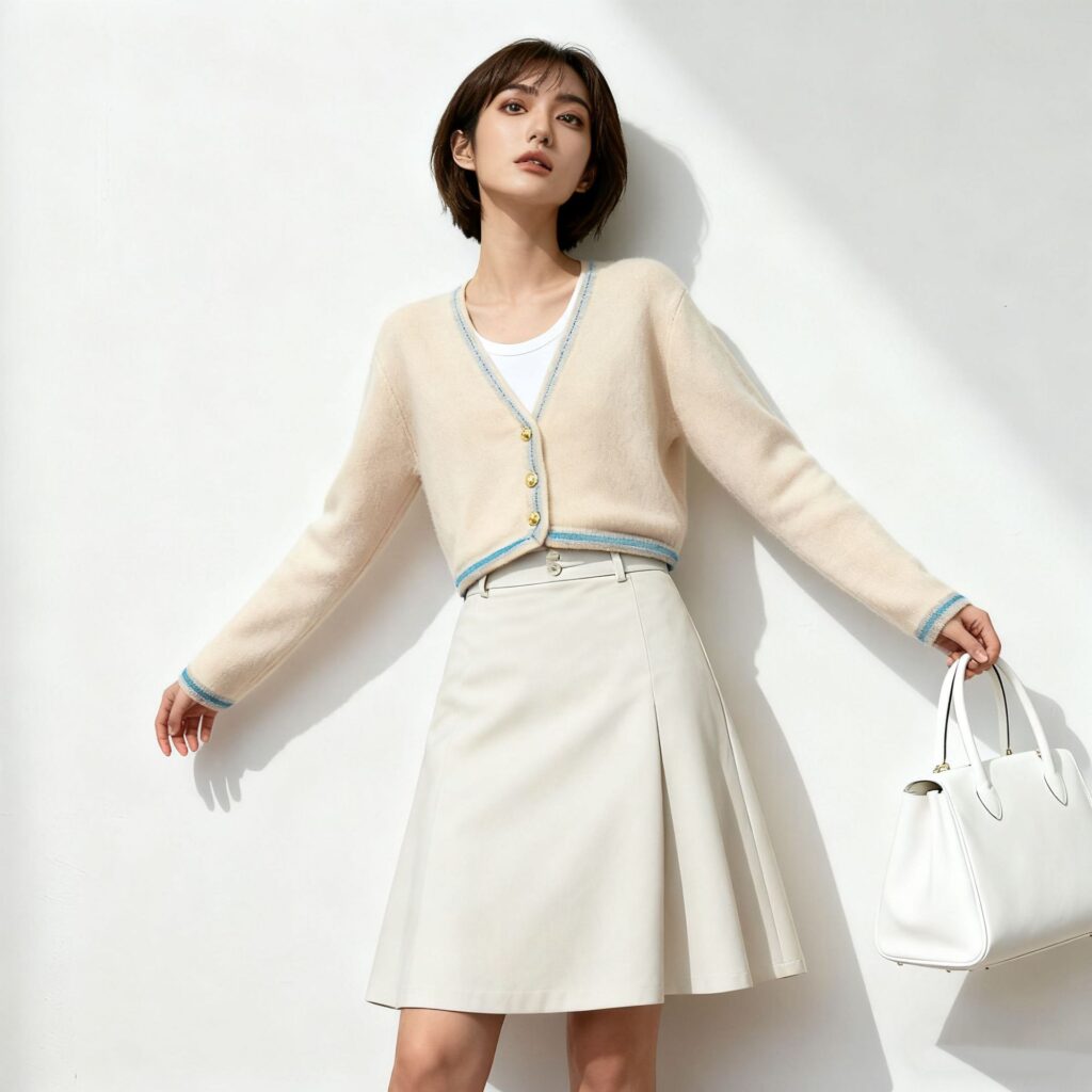 Women's Cardigan Long Sleeve Sweater Manufacturer - MOQ 100 pcs - Style 7166