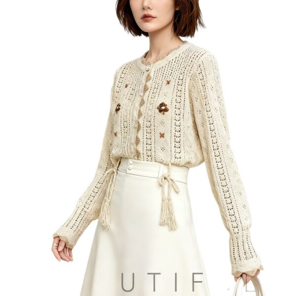 Women's Cardigan Crew Neck Long Sleeve Sweater Manufacturer - MOQ 100 pcs - Style 7169 Women's Cardigan Crew Neck Long Sleeve Sweater Manufacturer - MOQ 100 pcs - Style 7169