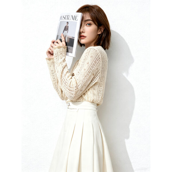 Women's Cardigan Crew Neck Long Sleeve Sweater Manufacturer - MOQ 100 pcs - Style 7169 Women's Cardigan Crew Neck Long Sleeve Sweater Manufacturer - MOQ 100 pcs - Style 7169