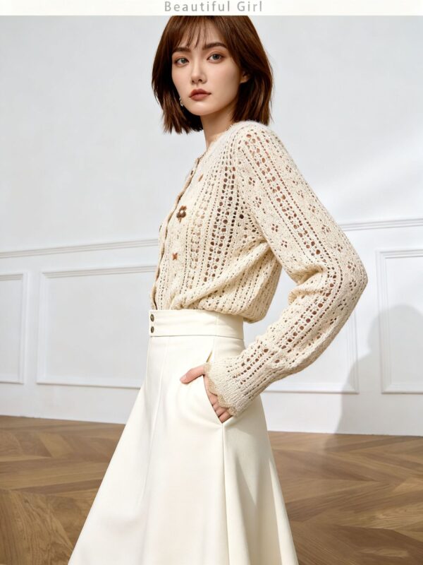 Women's Cardigan Crew Neck Long Sleeve Sweater Manufacturer - MOQ 100 pcs - Style 7169 Women's Cardigan Crew Neck Long Sleeve Sweater Manufacturer - MOQ 100 pcs - Style 7169