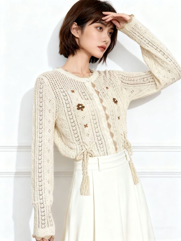 Women's Cardigan Crew Neck Long Sleeve Sweater Manufacturer - MOQ 100 pcs - Style 7169 Women's Cardigan Crew Neck Long Sleeve Sweater Manufacturer - MOQ 100 pcs - Style 7169