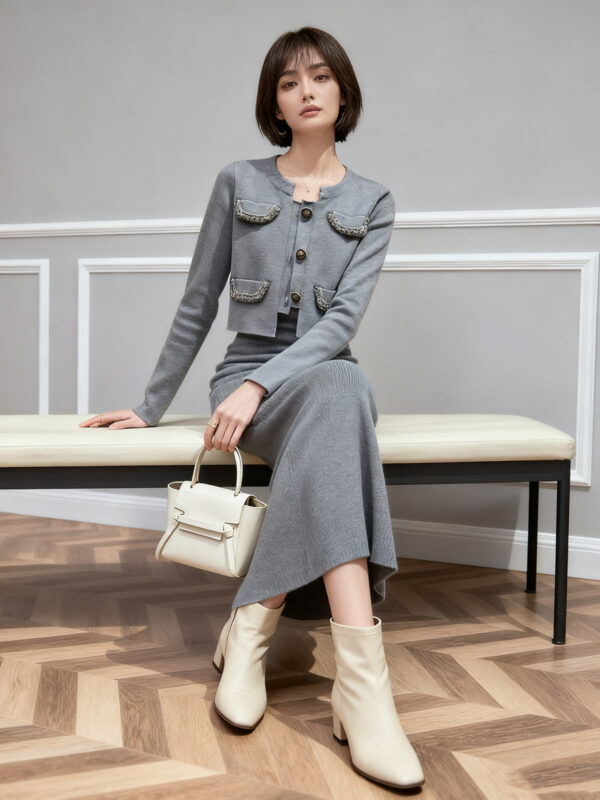 Women's Long Sleeve Knitwear Manufacturer - MOQ 100 pcs - Style 7172
