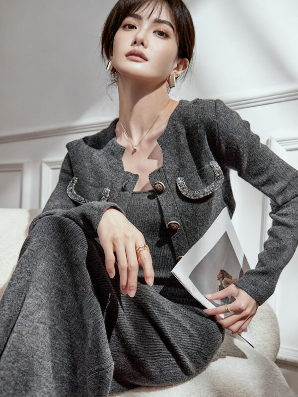 Women's Long Sleeve Knitwear Manufacturer - MOQ 100 pcs - Style 7172