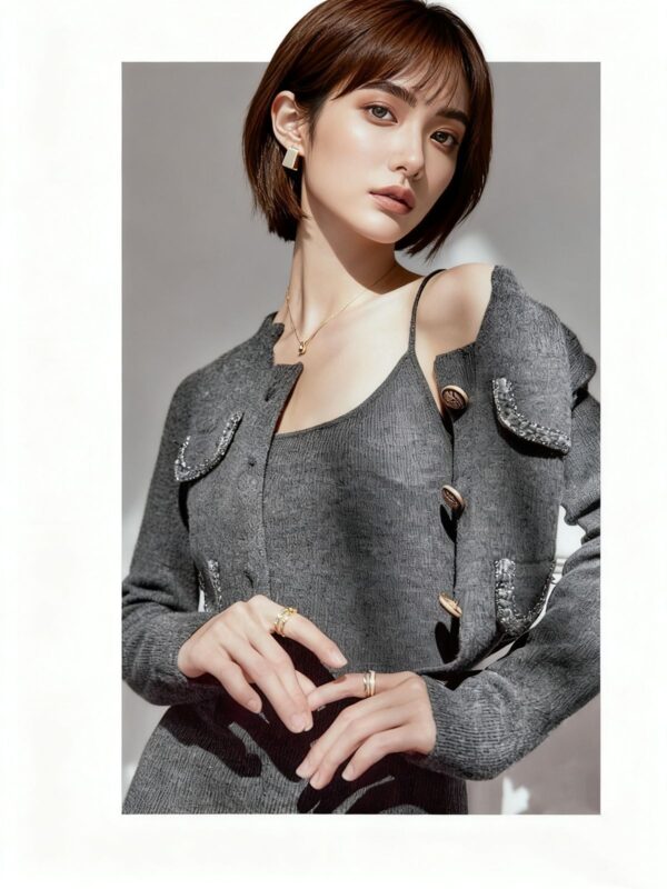 Women's Long Sleeve Knitwear Manufacturer - MOQ 100 pcs - Style 7172