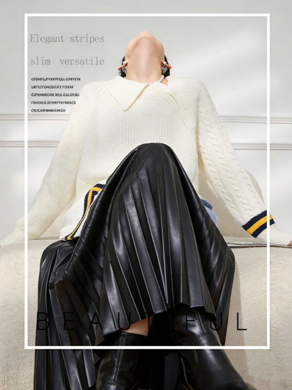 Women's Pullover Long Sleeve Sweater Manufacturer - MOQ 100 pcs - Style 7174