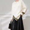 Women's Pullover Long Sleeve Sweater Manufacturer - MOQ 100 pcs - Style 7174