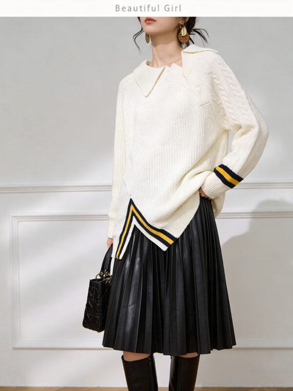 Women's Pullover Long Sleeve Sweater Manufacturer - MOQ 100 pcs - Style 7174