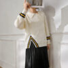 Women's Pullover Long Sleeve Sweater Manufacturer - MOQ 100 pcs - Style 7174
