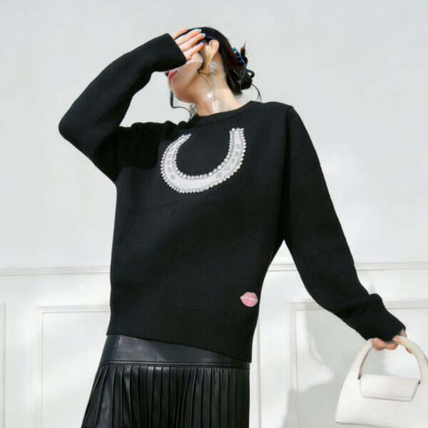 Women's Pullover Crew Neck Long Sleeve Sweater Manufacturer - MOQ 100 pcs - Style 7179