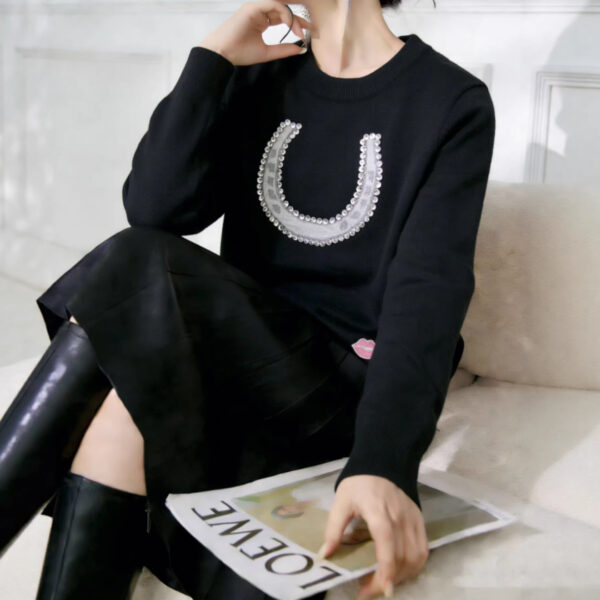 Women's Pullover Crew Neck Long Sleeve Sweater Manufacturer - MOQ 100 pcs - Style 7179