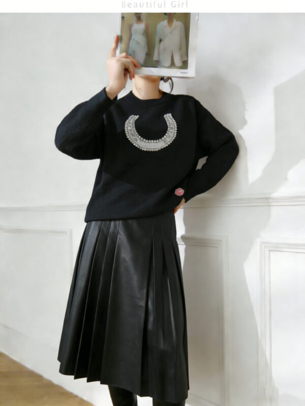 Women's Pullover Crew Neck Long Sleeve Sweater Manufacturer - MOQ 100 pcs - Style 7179